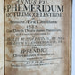 1681 Ephemeridum by Gottfried Kirch ANTIQUE astronomy astrology ILLUSTRATED