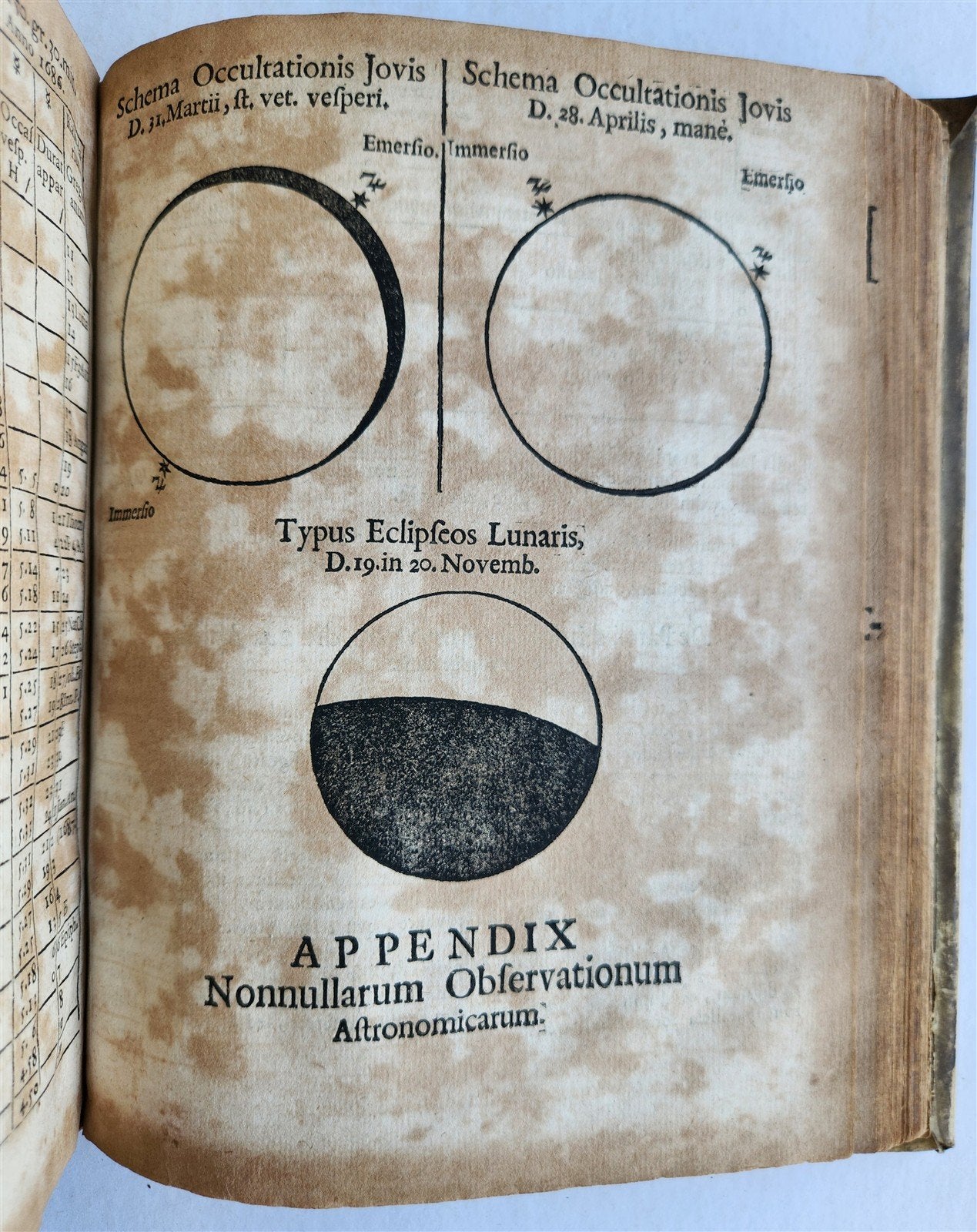 1681 Ephemeridum by Gottfried Kirch ANTIQUE astronomy astrology ILLUSTRATED