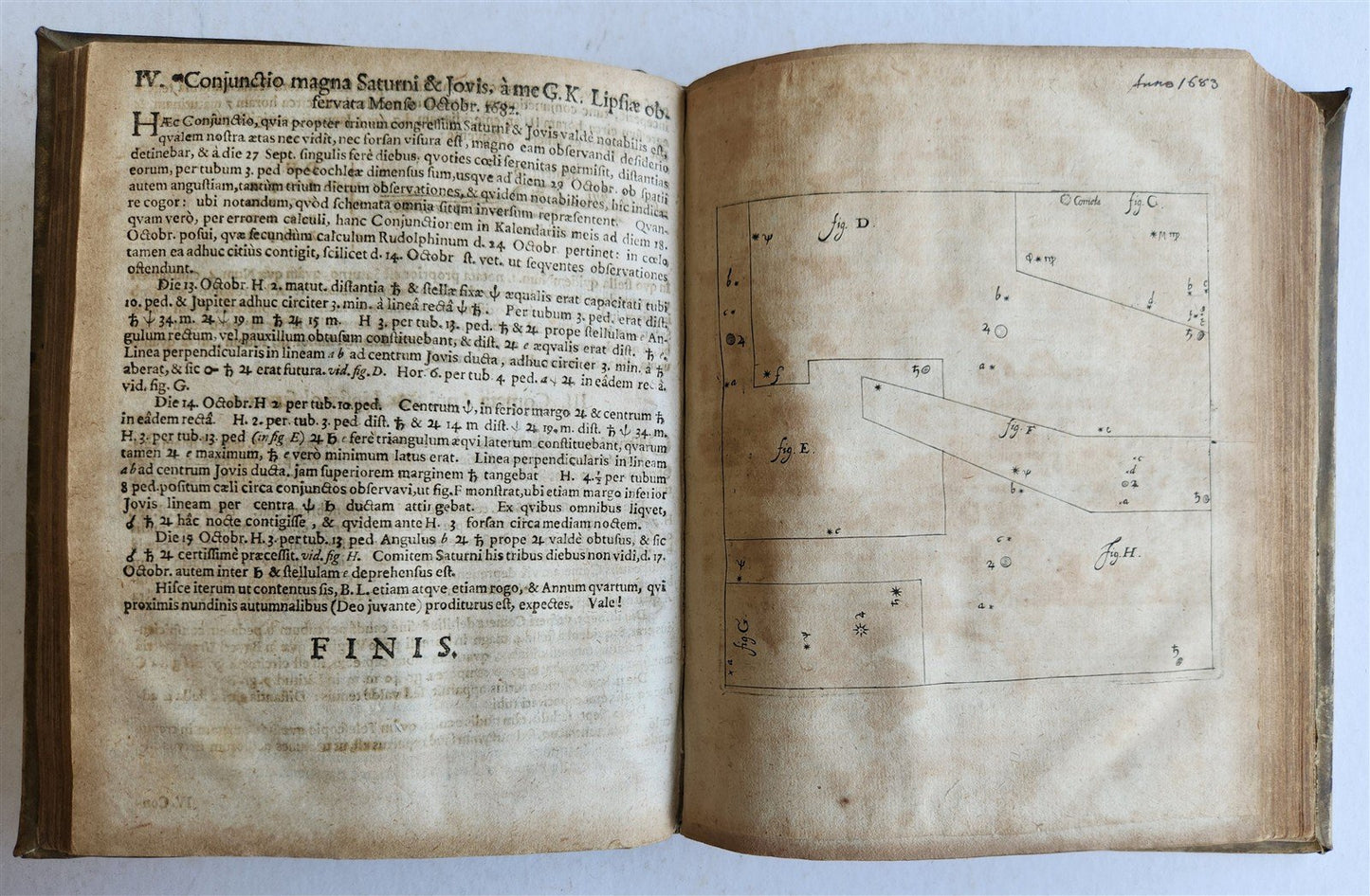 1681 Ephemeridum by Gottfried Kirch ANTIQUE astronomy astrology ILLUSTRATED