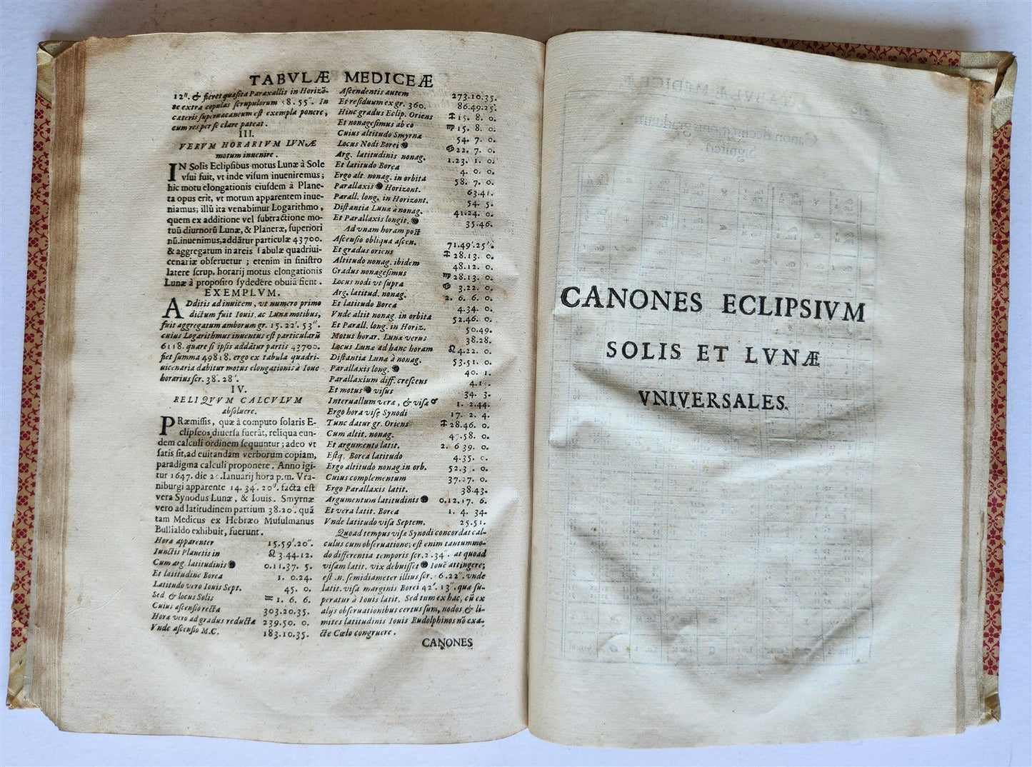 1647 Tabulae Motuum Caelestium Universalis V.Renieri ANTIQUE astronomy astrology