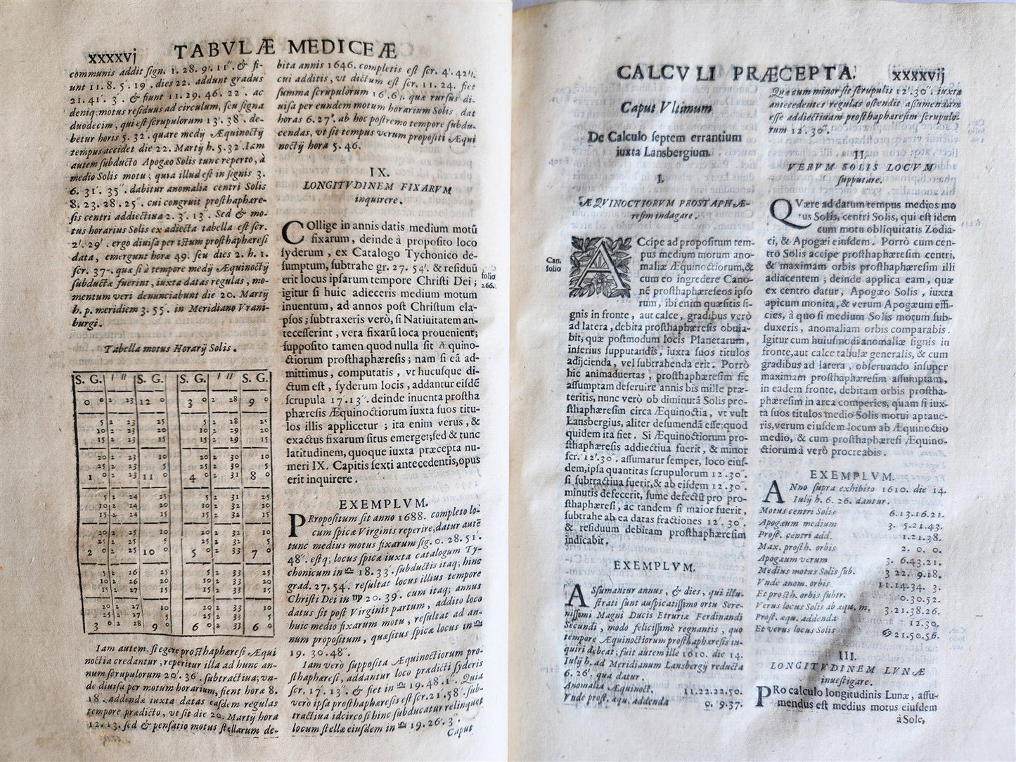 1647 Tabulae Motuum Caelestium Universalis V.Renieri ANTIQUE astronomy astrology