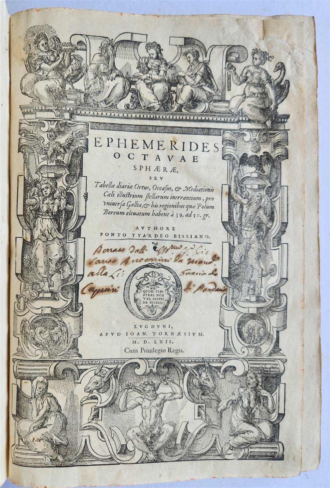 1562 Ephemerides Octavae Sphaerae ANTIQUE astronomy astrology by Pontus de Tyard