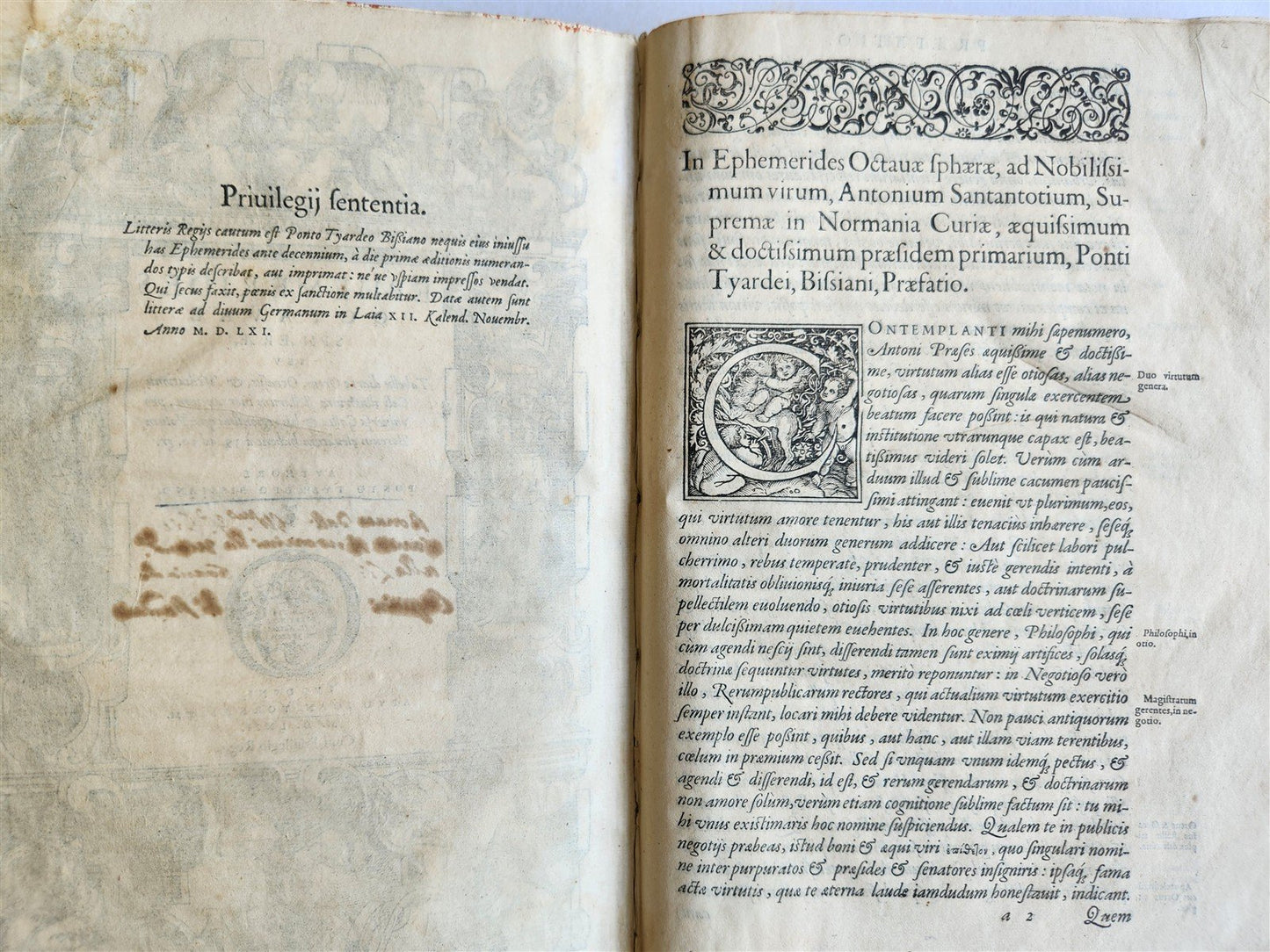 1562 Ephemerides Octavae Sphaerae ANTIQUE astronomy astrology by Pontus de Tyard