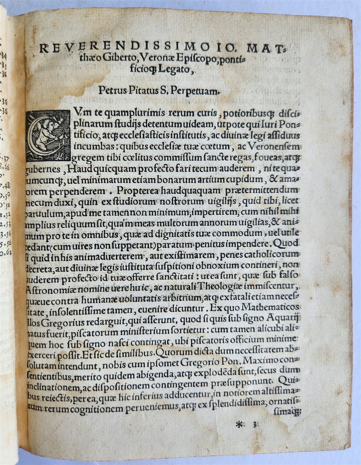 1553 Almanach Novum by Petrus Pitatus ANTIQUE astronomy astrology RARE