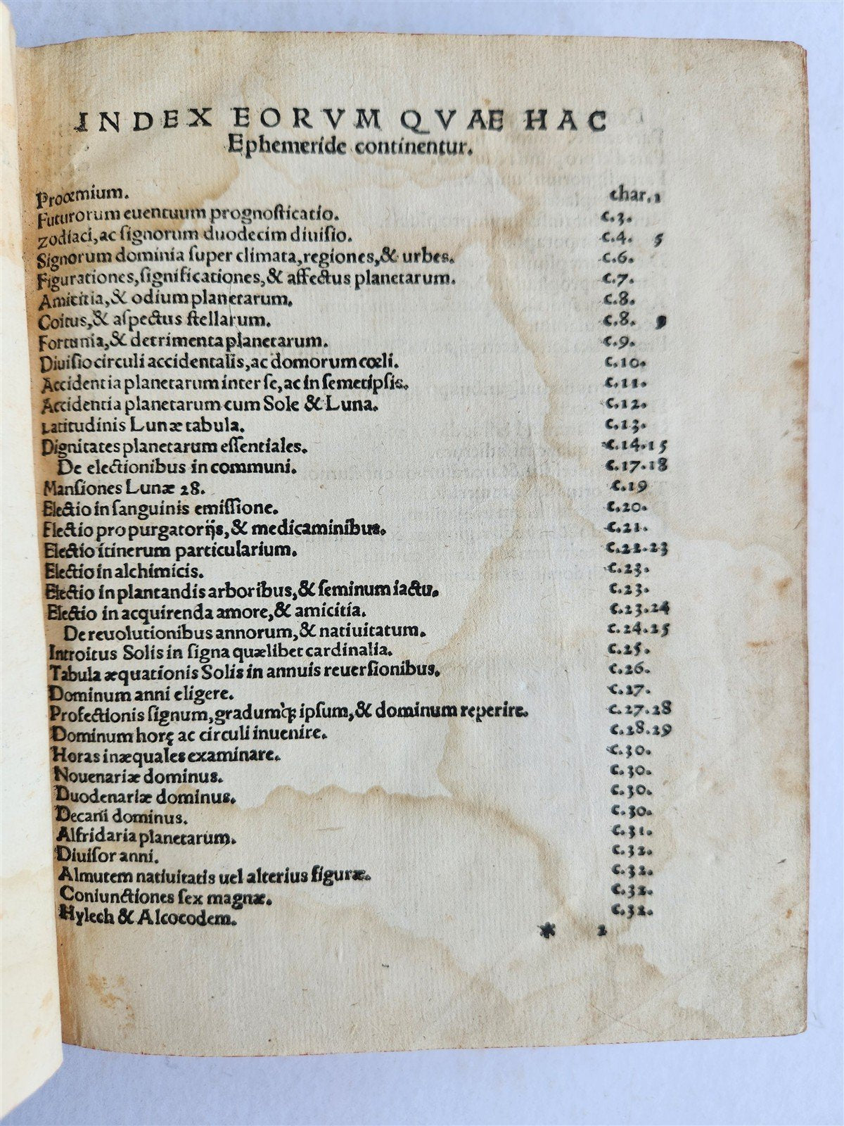 1553 Almanach Novum by Petrus Pitatus ANTIQUE astronomy astrology RARE