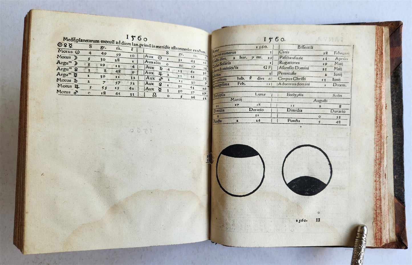 1553 Almanach Novum by Petrus Pitatus ANTIQUE astronomy astrology RARE