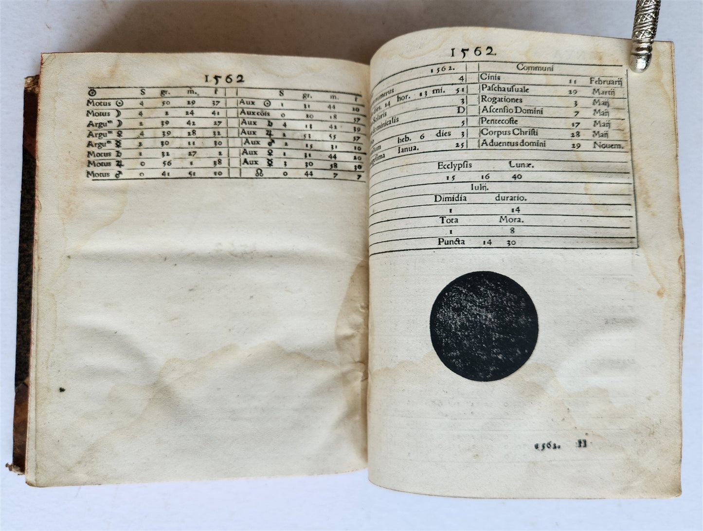 1553 Almanach Novum by Petrus Pitatus ANTIQUE astronomy astrology RARE