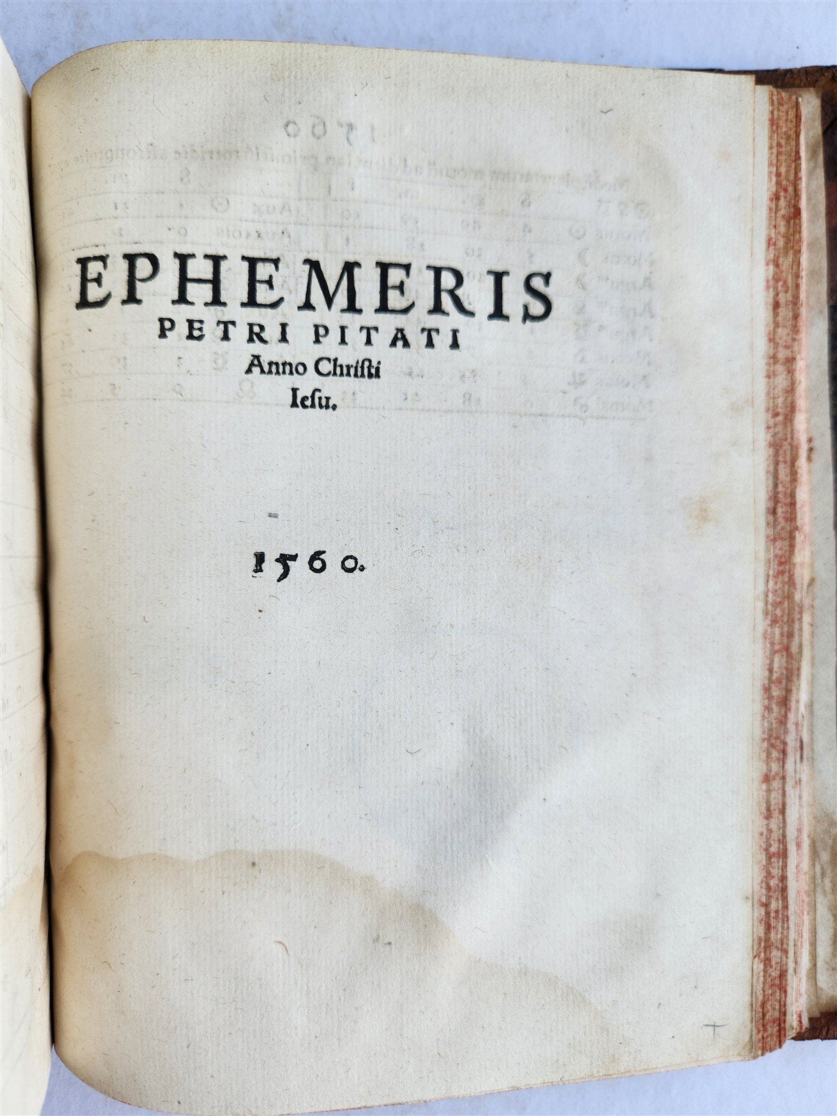 1553 Almanach Novum by Petrus Pitatus ANTIQUE astronomy astrology RARE
