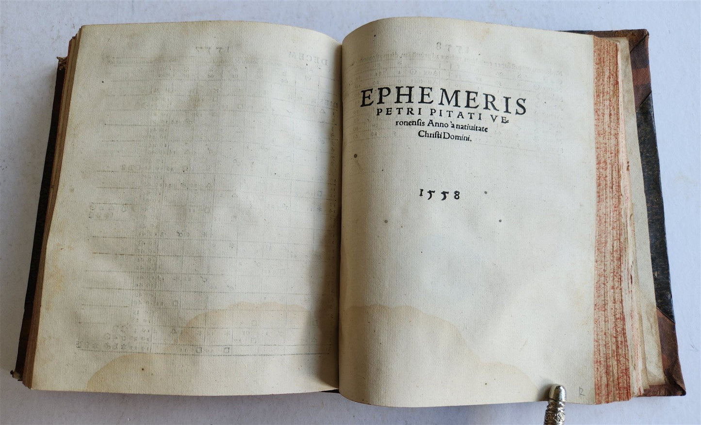 1553 Almanach Novum by Petrus Pitatus ANTIQUE astronomy astrology RARE