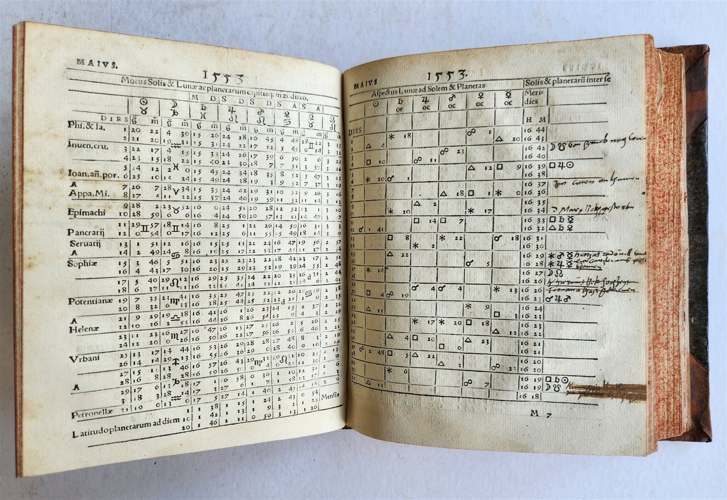 1553 Almanach Novum by Petrus Pitatus ANTIQUE astronomy astrology RARE