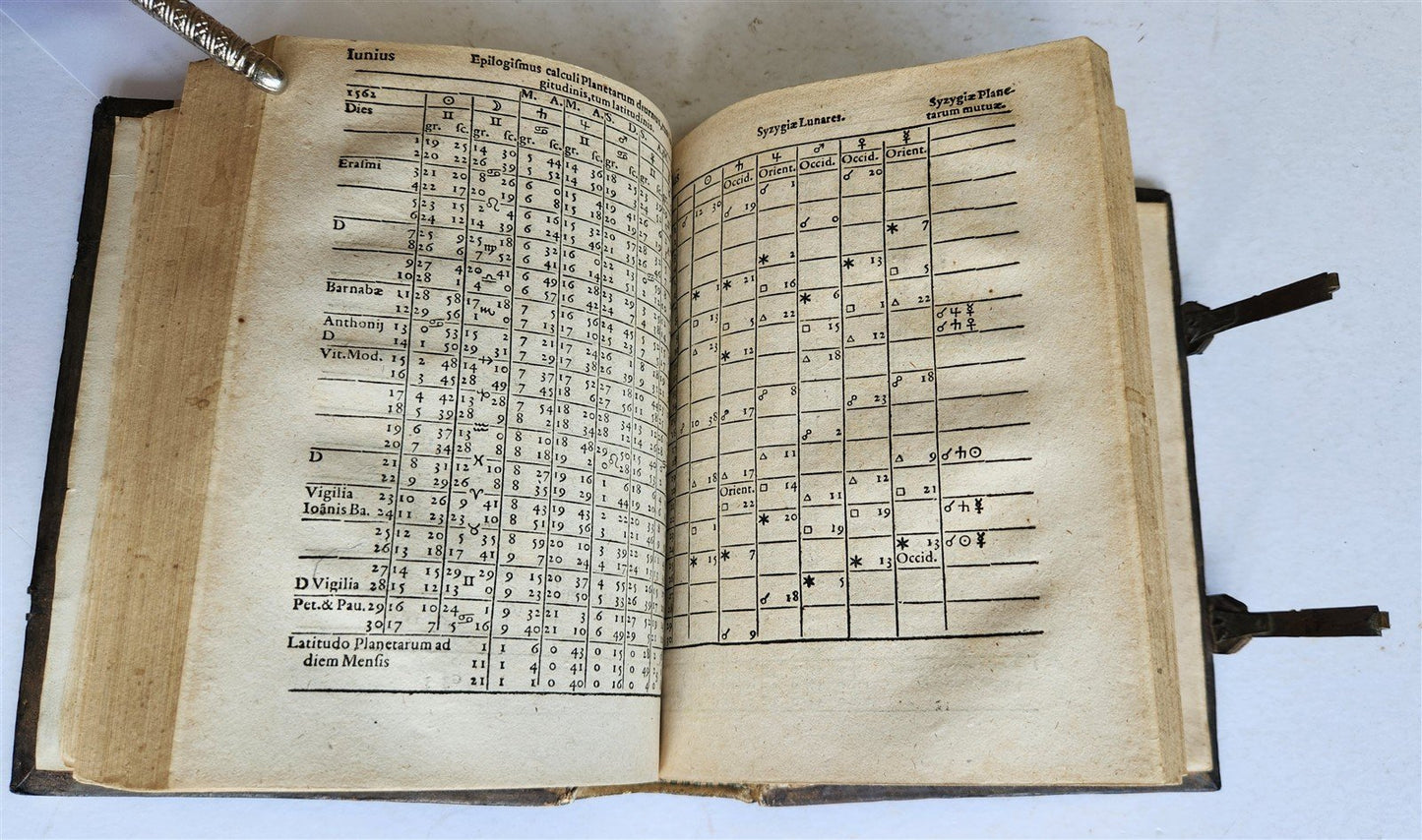 1560 Ephemerides Novae et Auctae by Joannes Stadius ANTIQUE astronomy astrology