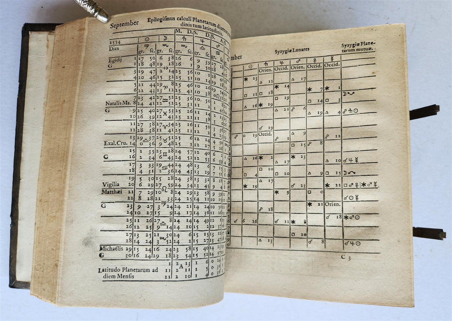 1560 Ephemerides Novae et Auctae by Joannes Stadius ANTIQUE astronomy astrology