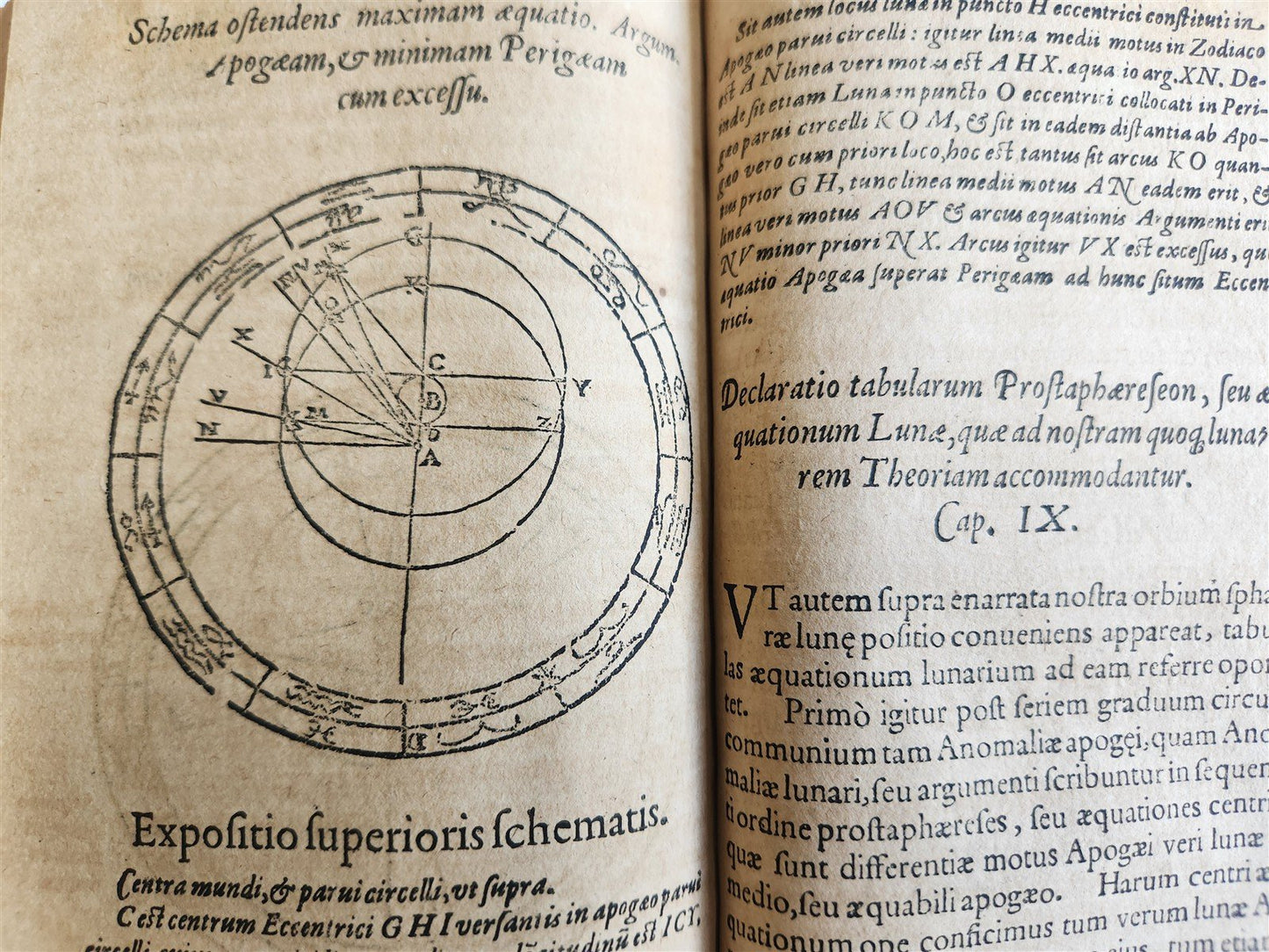 1608 ASTRONOMY aligned w/ N.COPERNICUS by G. Magini ANTIQUE illustrated