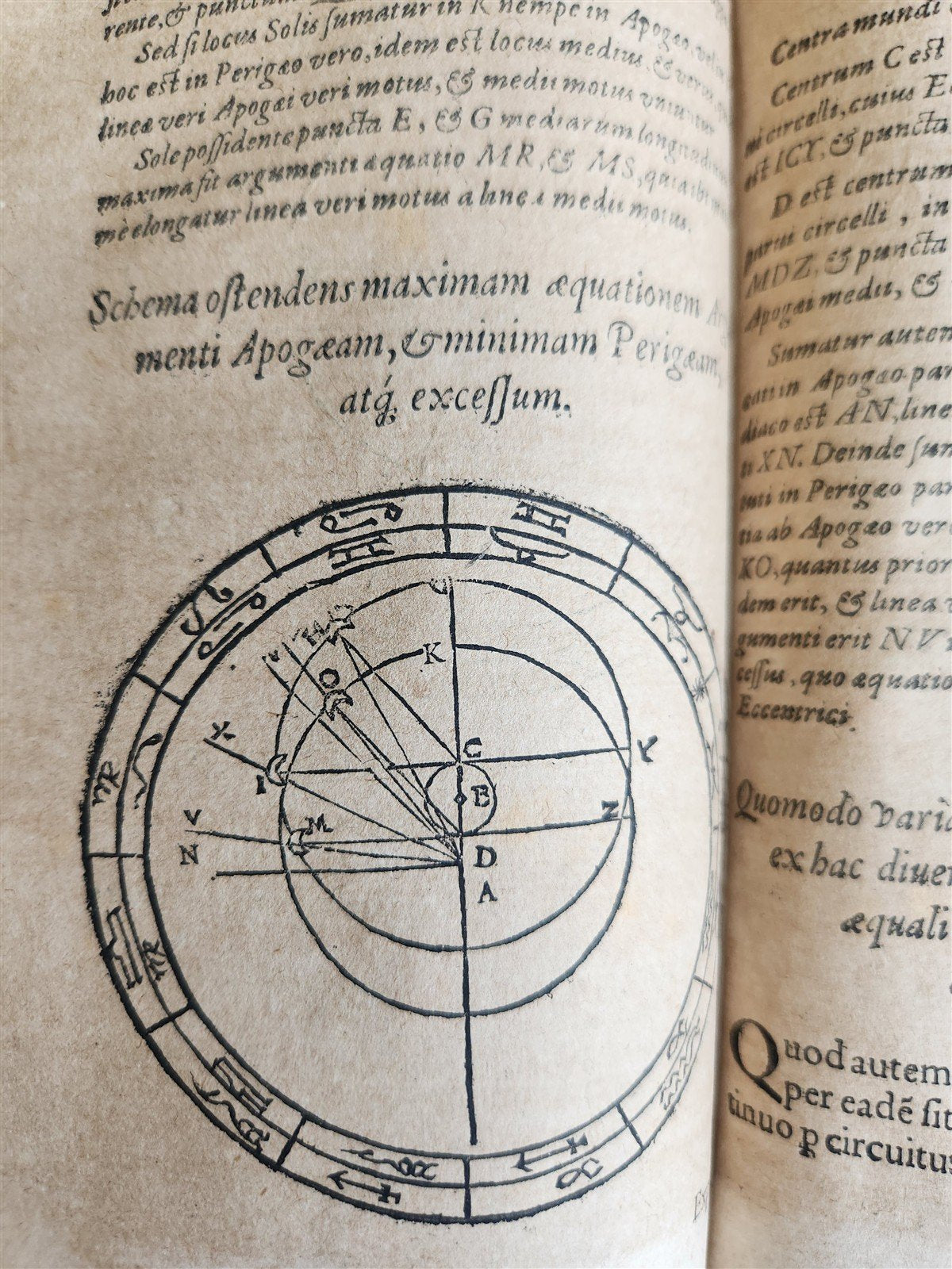 1608 ASTRONOMY aligned w/ N.COPERNICUS by G. Magini ANTIQUE illustrated