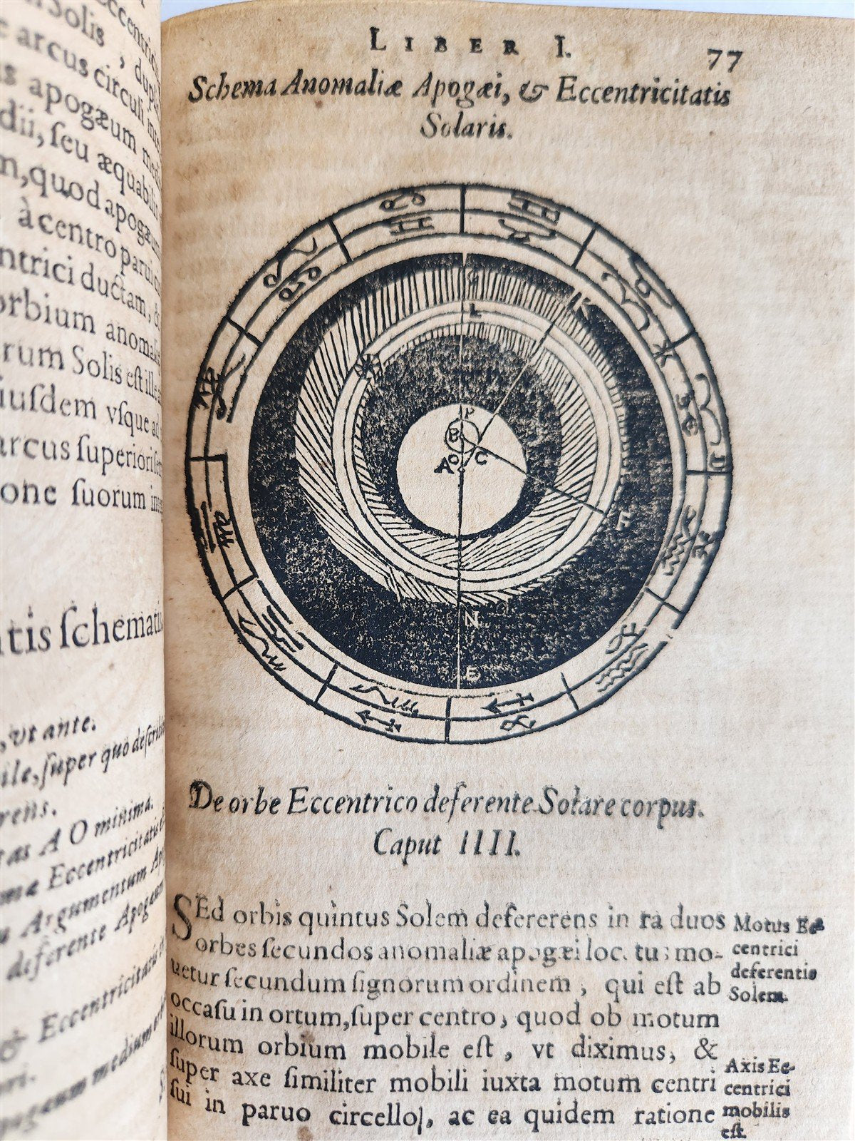 1608 ASTRONOMY aligned w/ N.COPERNICUS by G. Magini ANTIQUE illustrated