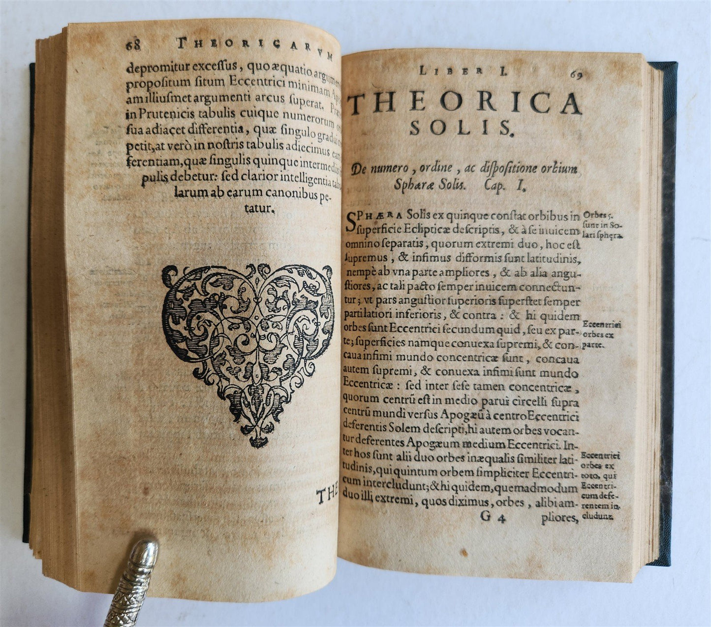 1608 ASTRONOMY aligned w/ N.COPERNICUS by G. Magini ANTIQUE illustrated