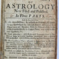 1676 KEY to WHOLE ART of ASTROLOGY in ENGLISH by Henry Coley ANTIQUE illustrated