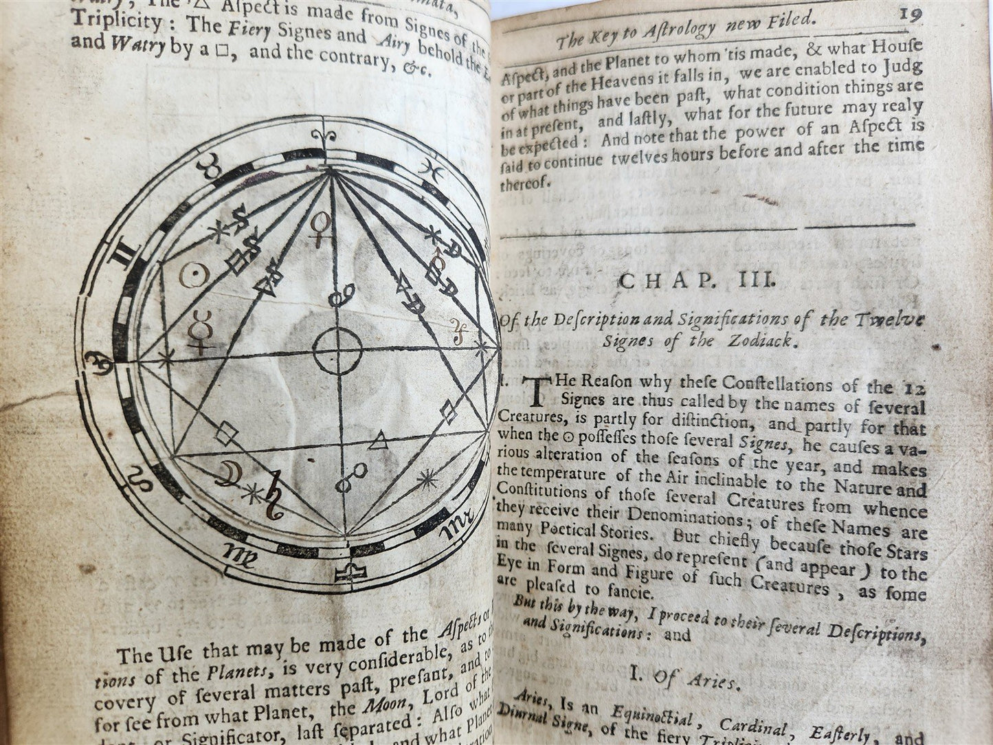 1676 KEY to WHOLE ART of ASTROLOGY in ENGLISH by Henry Coley ANTIQUE illustrated
