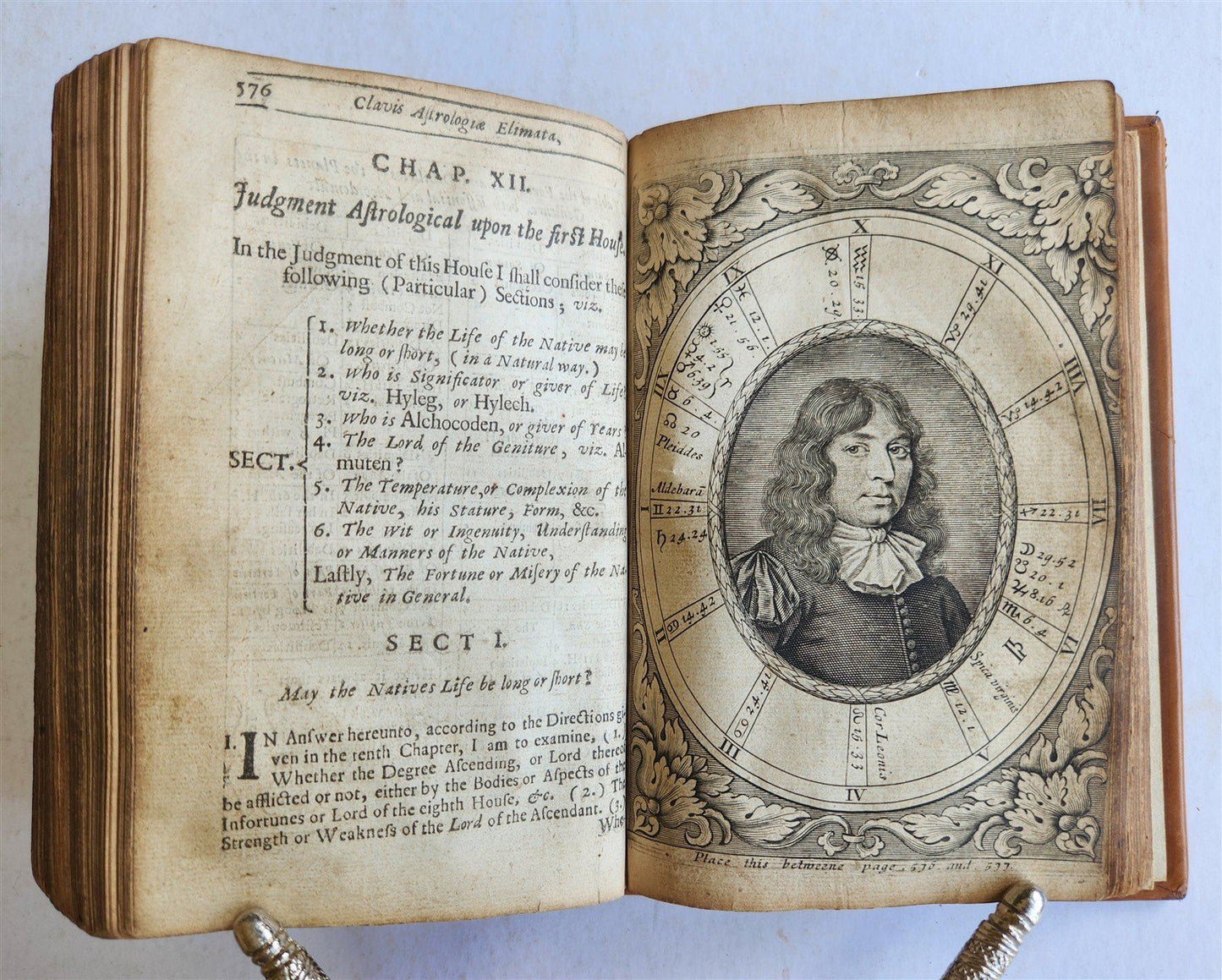1676 KEY to WHOLE ART of ASTROLOGY in ENGLISH by Henry Coley ANTIQUE illustrated