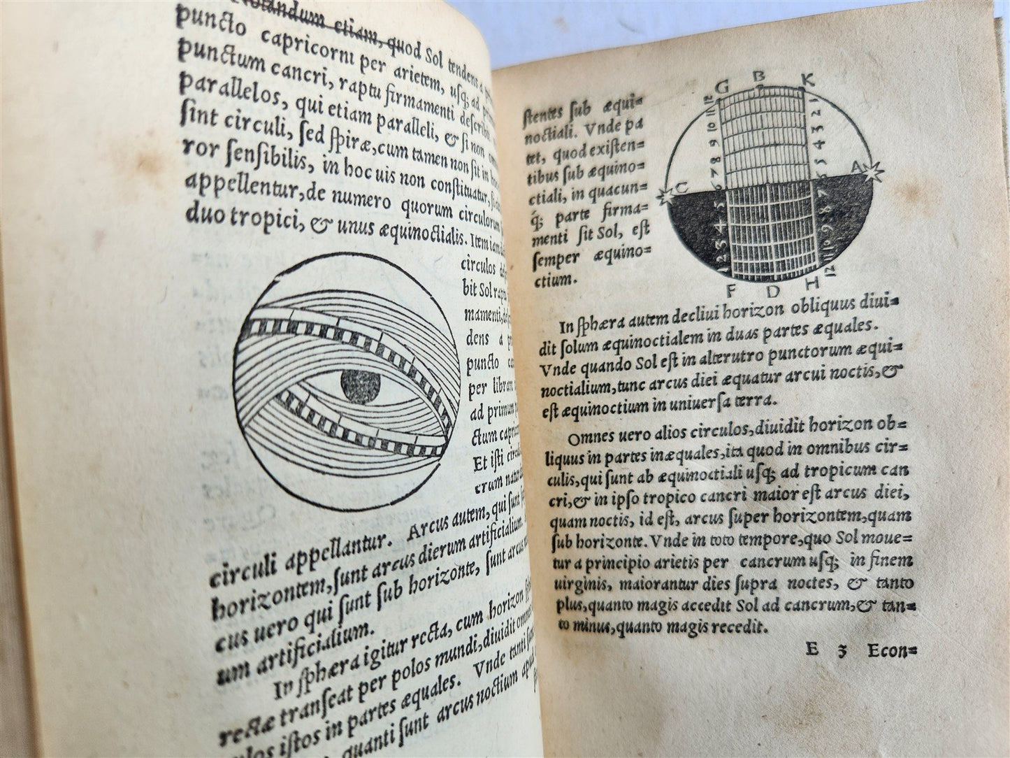1543 LIBELLUS de SPHAERA by Johannes de Sacrobosco ANTIQUE volvelles illustrated