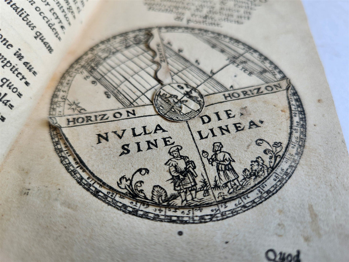 1543 LIBELLUS de SPHAERA by Johannes de Sacrobosco ANTIQUE volvelles illustrated