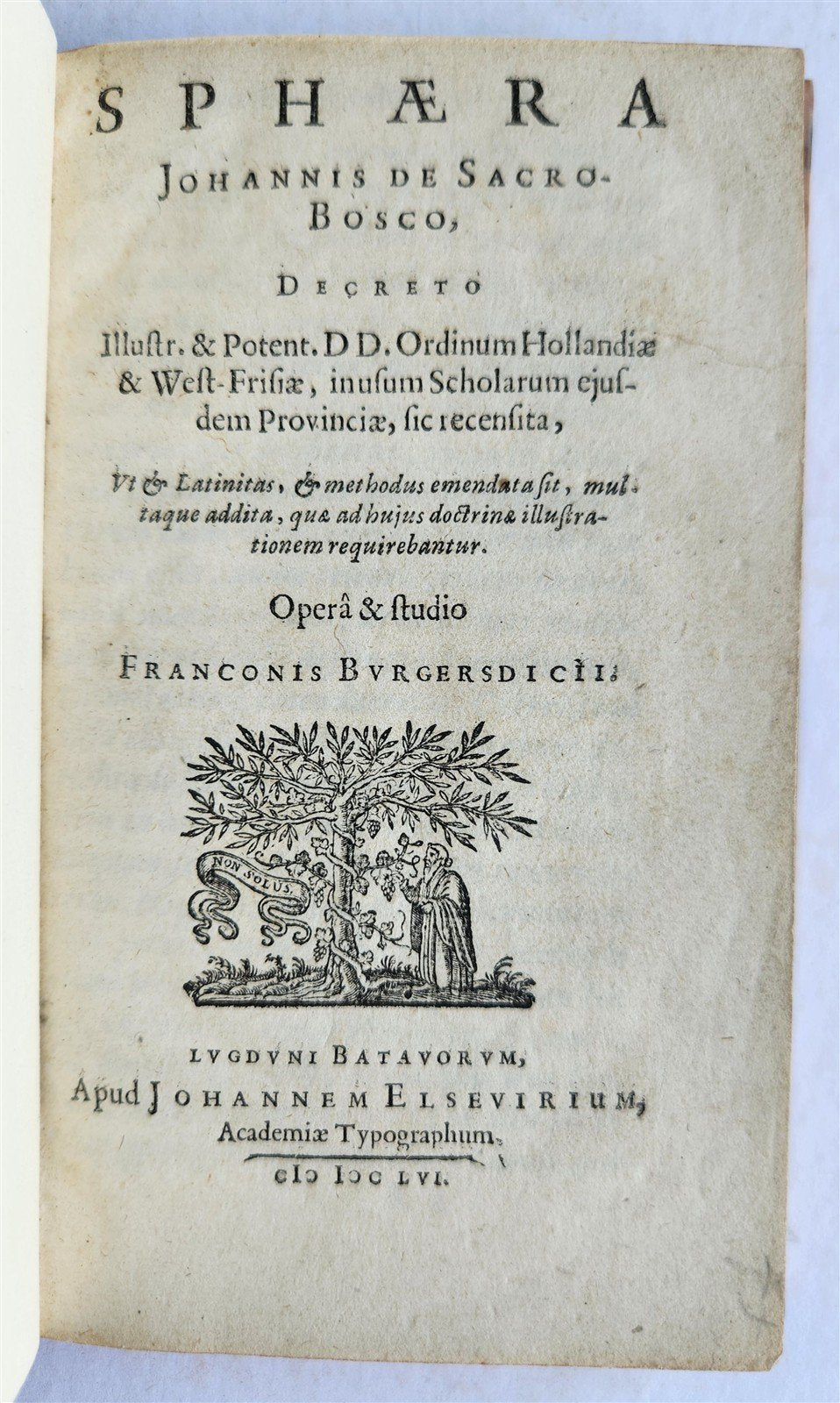 1656 SPHAERA by Johannes de Sacrobosco ANTIQUE illustrated ASTRONOMY