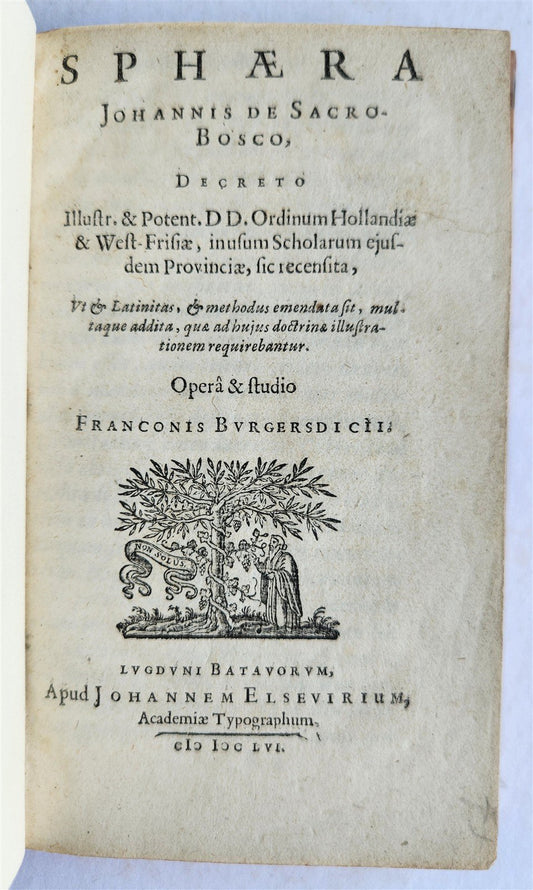 1656 SPHAERA by Johannes de Sacrobosco ANTIQUE illustrated ASTRONOMY