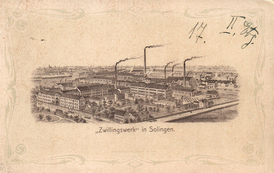 GERMANY SOLINGEN ZWILLINGSWERK ANTIQUE POSTCARD