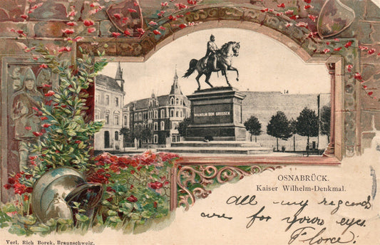 GERMANY OSNABRUCK KAISER WILHELM DENKMAL ANTIQUE POSTCARD