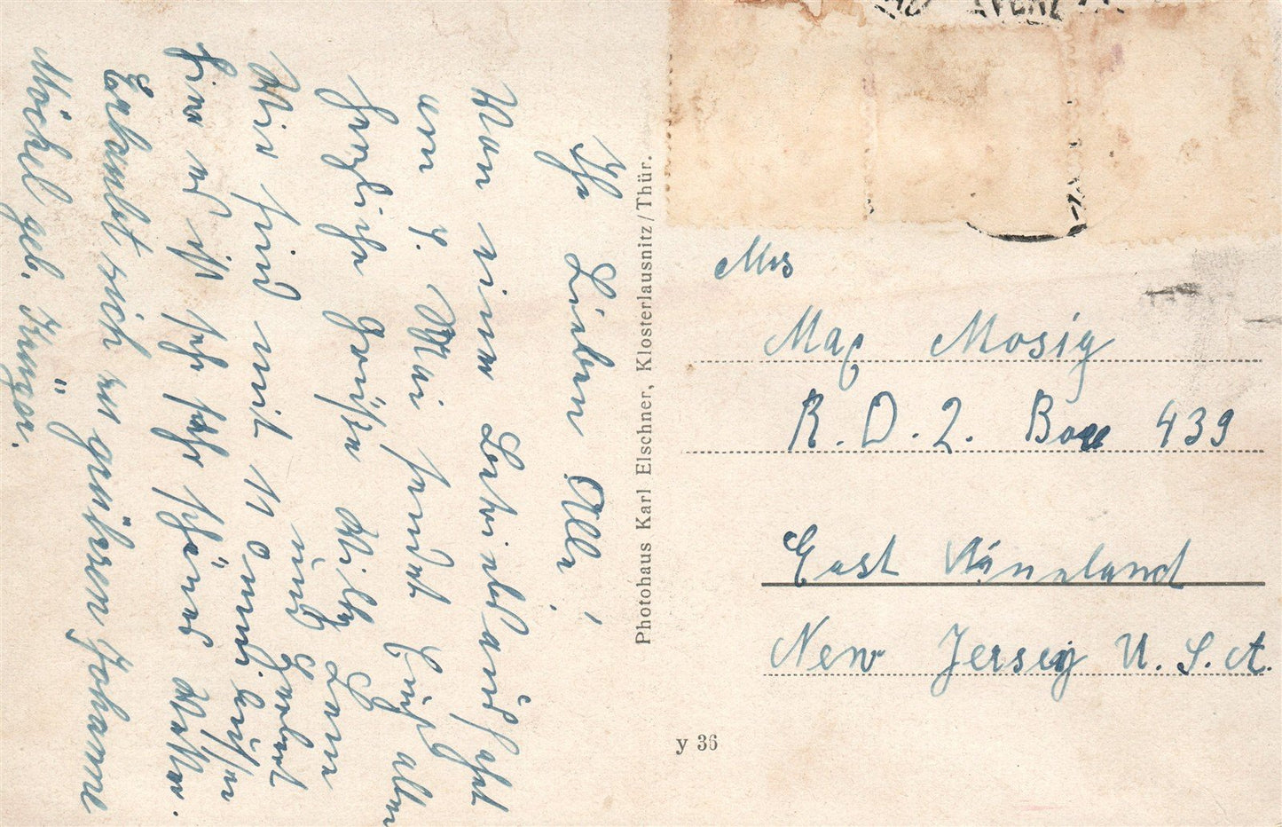 GERMANY KLOSTERLAUSNITZ ANTIQUE POSTCARD