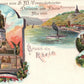 GERMANY GRUSS VOM RHEIN ANTIQUE POSTCARD