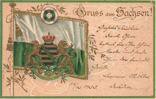GERMANY SACHSEN ANTIQUE POSTCARD