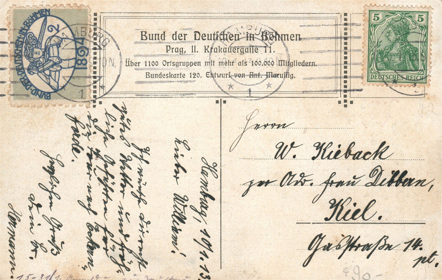 GERMAN BLACKSMITH ANTIQUE POSTCARD