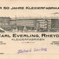 GERMANY CARL EVERLING RHEYDT KLEIDERFABRIKEN ANTIQUE POSTCARD
