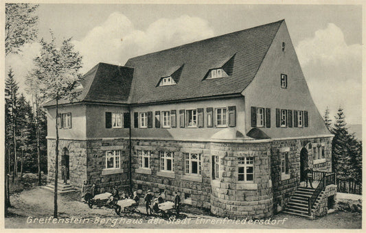 GERMANY GREIFENSTEIN BERGHAUS DER STADT EHRENFRIEDERSDORF ANTIQUE POSTCARD