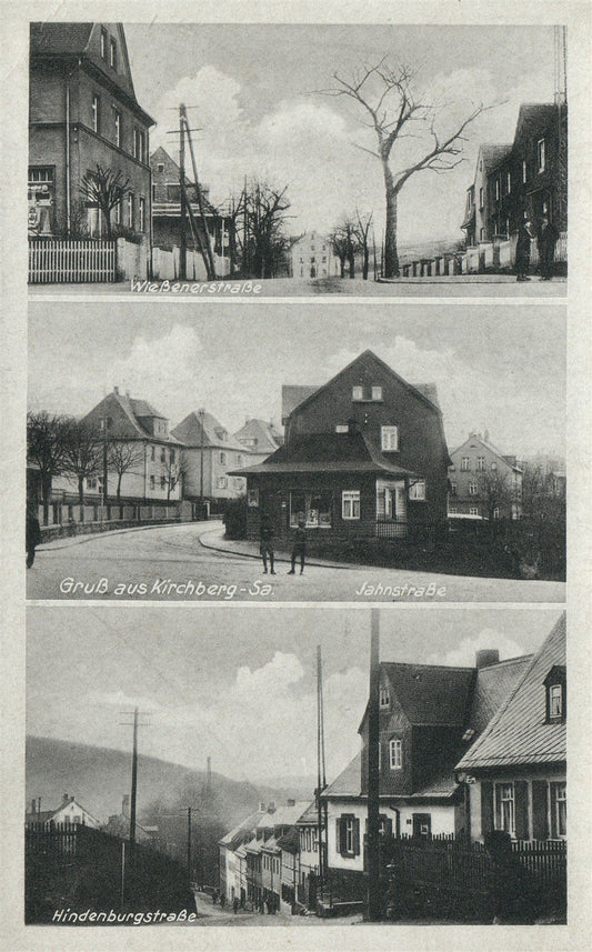 GERMANY gruss aus KIRCHBERG ANTIQUE POSTCARD