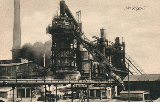 GERMANY HOCHOFENWERK LUBECK A.-G. HERRENWYK ANTIQUE POSTCARD