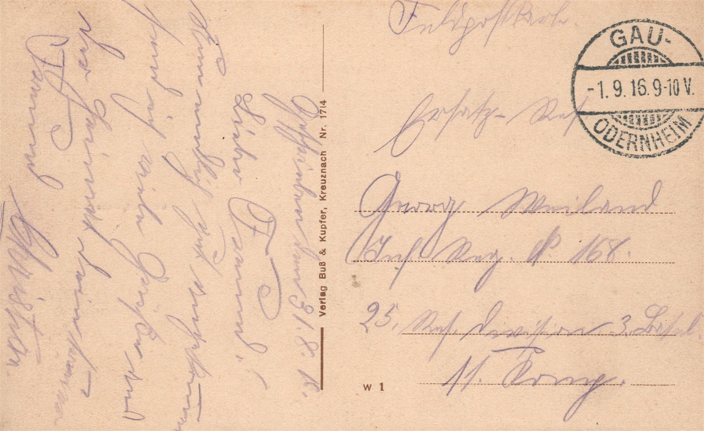 GERMANY GAU-ODERNHEIM ANTIQUE POSTCARD
