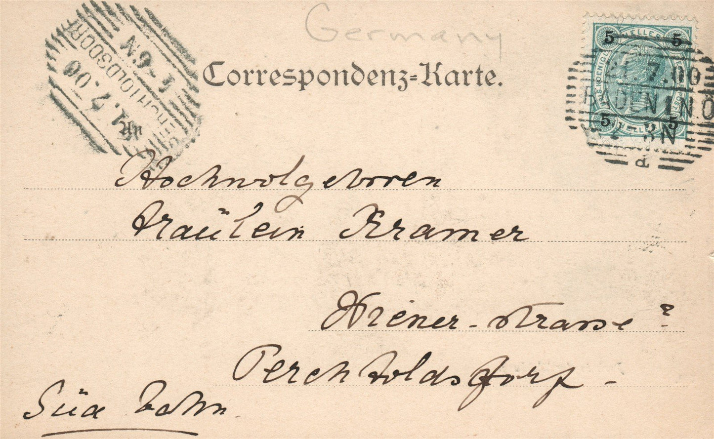 GERMANY BADEN PARK IN DER WEILBURG ANTIQUE POSTCARD