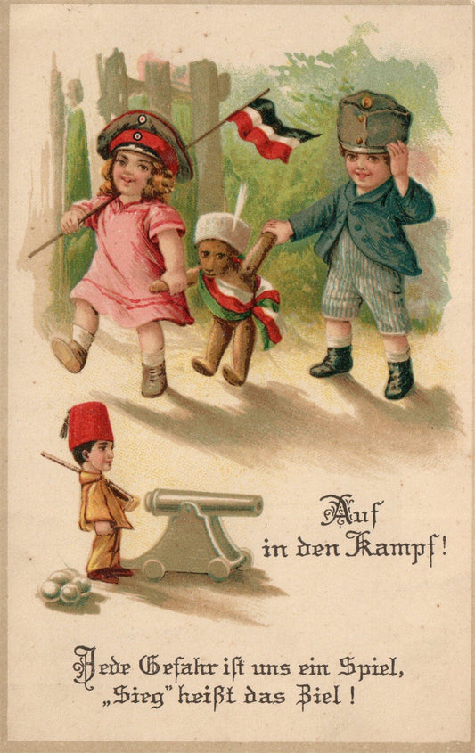 KIDS TOYS GERMAN ANTIQUE POSTCARD