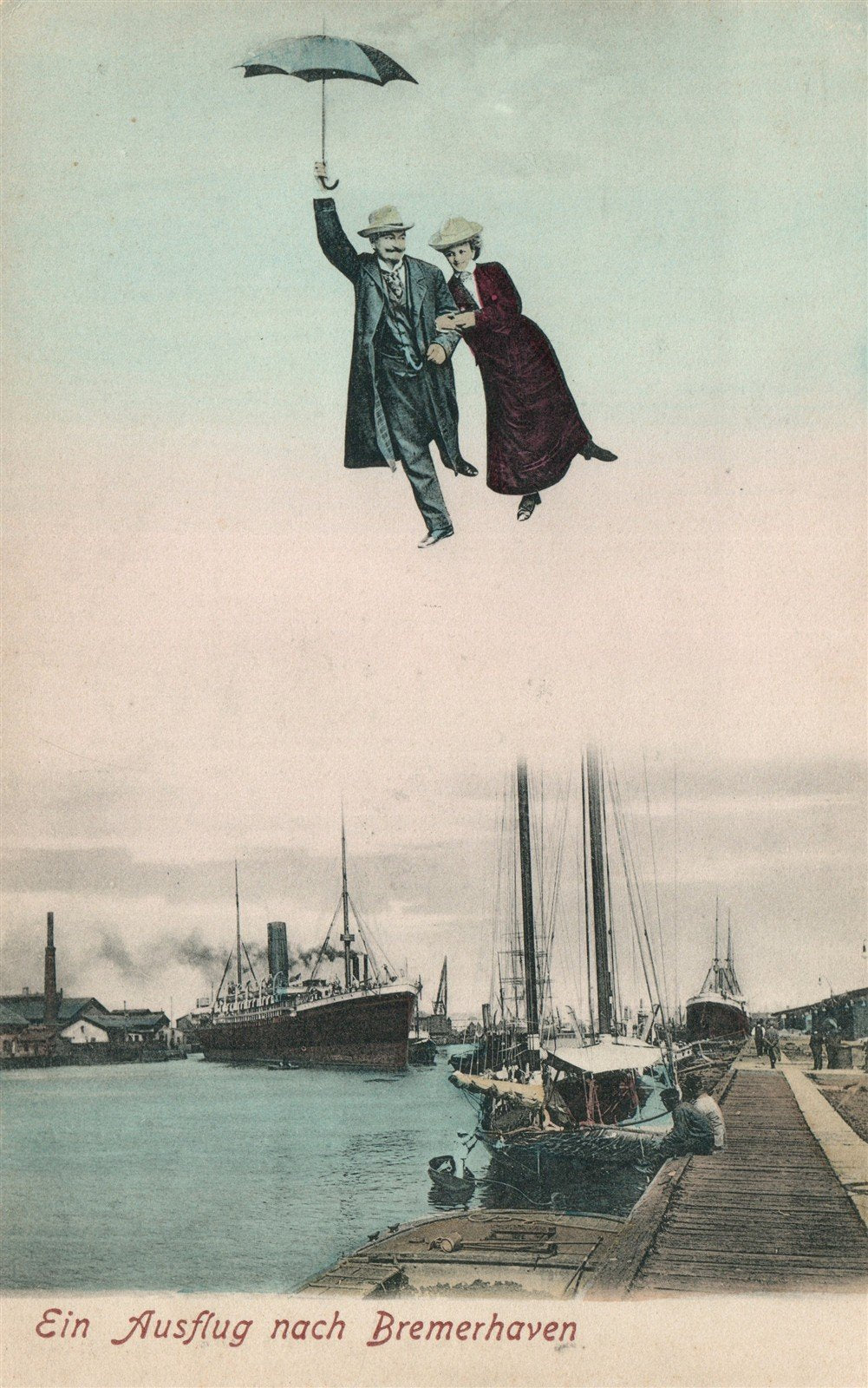 GERMANY BREMERHAVEN ANTIQUE POSTCARD