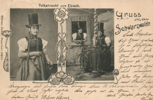 GERMANY SCHWARZWALDE ANTIQUE POSTCARD