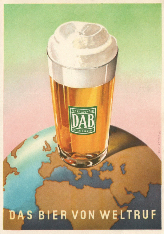GERMANY BIER ADVERTISING ANTIQUE POSTCARD