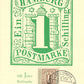 GERMANY HAMBURG EIN SCHILLING POSTMARKE VINTAGE POSTCARD