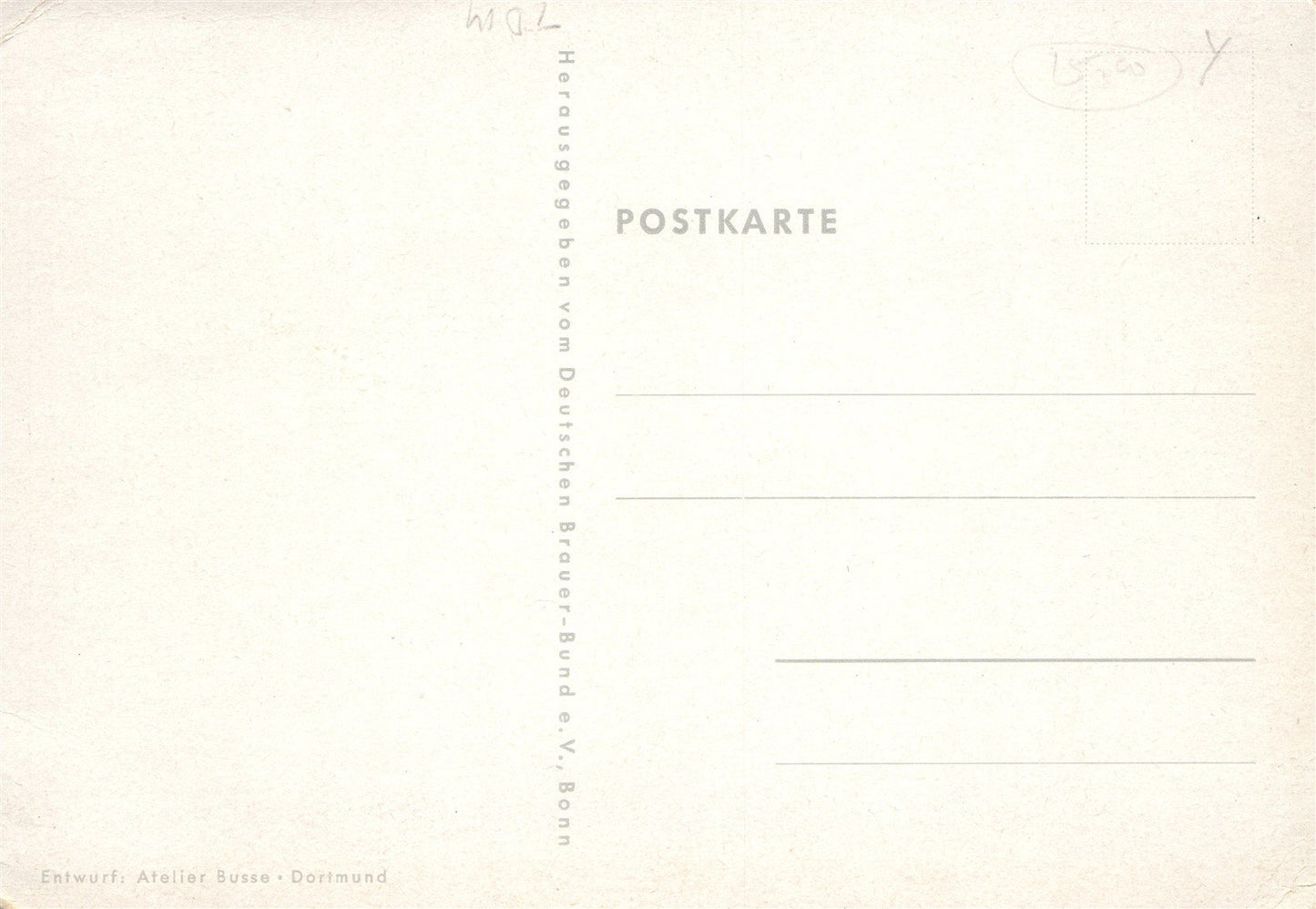GERMANY BIER ADVERTISING VINTAGE POSTCARD
