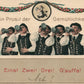 GERMAN BIER DRINKING ADVERTISING ANTIQUE POSTCARD