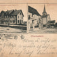 GERMANY OBERMODERN RAILROAD STATION ANTIQUE POSTCARD