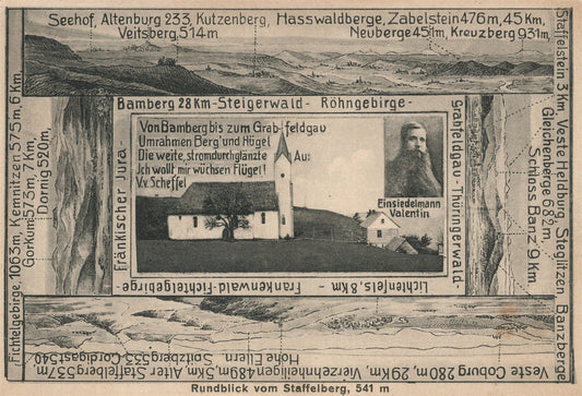 GERMANY BAVARIA Lower and Upper Franconia ANTIQUE POSTCARD