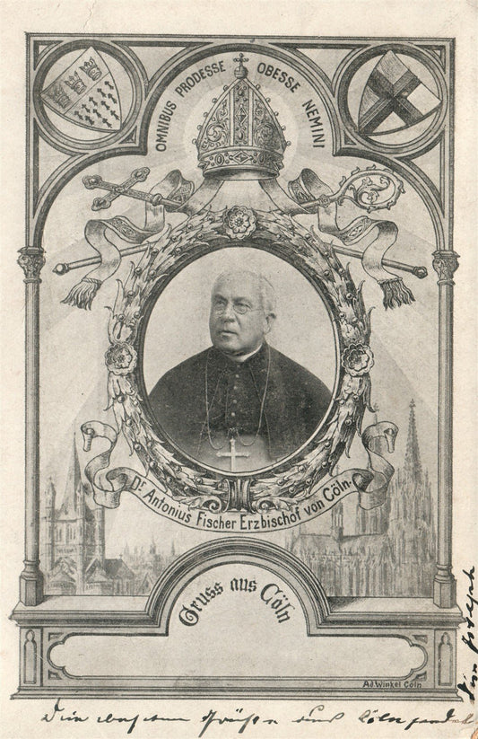 GERMANY Dr. ANTONIUS FISCHER ERZBISCHOF von COLN ANTIQUE POSTCARD