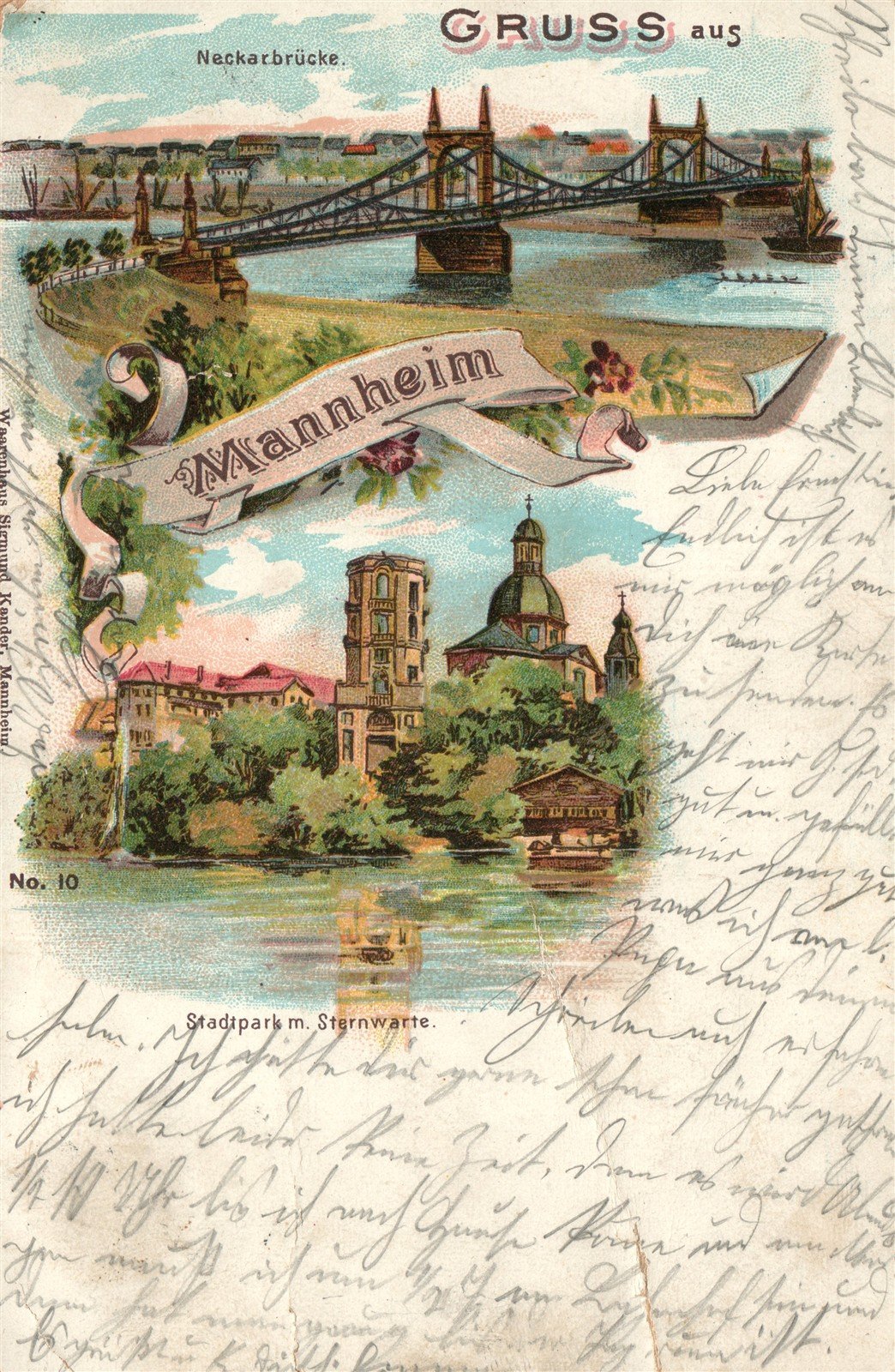 GERMANY MANNHEIM ANTIQUE POSTCARD